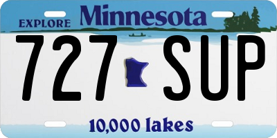 MN license plate 727SUP