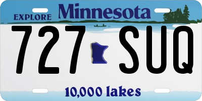 MN license plate 727SUQ