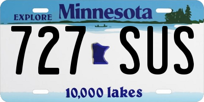 MN license plate 727SUS