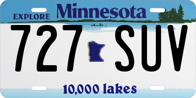 MN license plate 727SUV