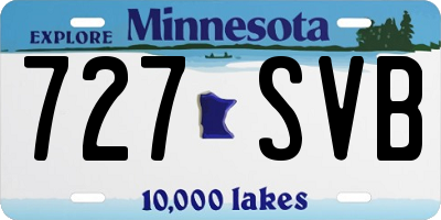 MN license plate 727SVB