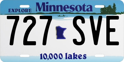 MN license plate 727SVE