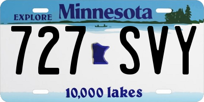 MN license plate 727SVY