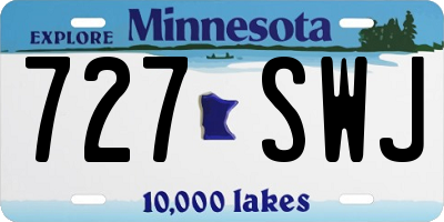 MN license plate 727SWJ