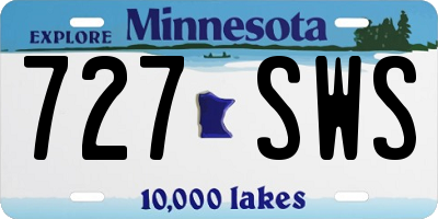 MN license plate 727SWS