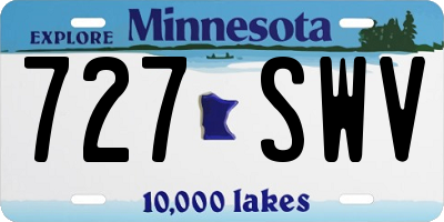 MN license plate 727SWV