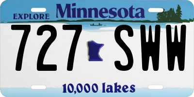 MN license plate 727SWW