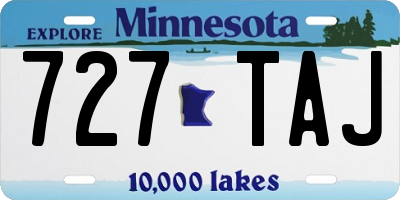 MN license plate 727TAJ
