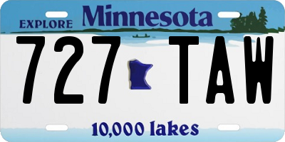 MN license plate 727TAW