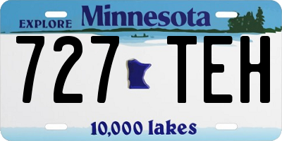MN license plate 727TEH