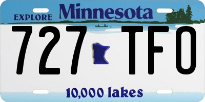 MN license plate 727TFO