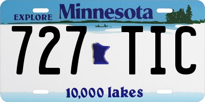 MN license plate 727TIC