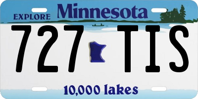 MN license plate 727TIS