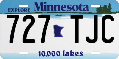 MN license plate 727TJC