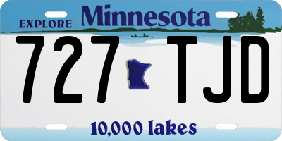 MN license plate 727TJD
