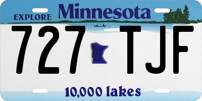 MN license plate 727TJF