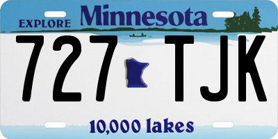 MN license plate 727TJK
