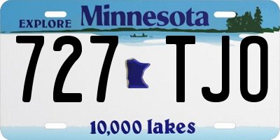 MN license plate 727TJO