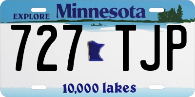 MN license plate 727TJP