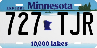 MN license plate 727TJR