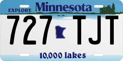 MN license plate 727TJT