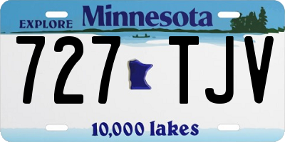MN license plate 727TJV