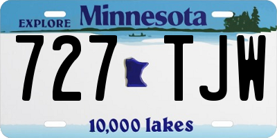 MN license plate 727TJW