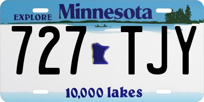 MN license plate 727TJY