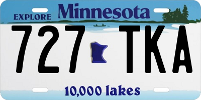 MN license plate 727TKA
