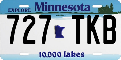 MN license plate 727TKB