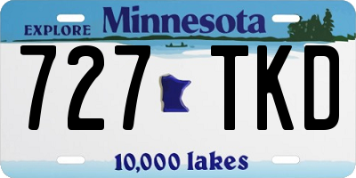 MN license plate 727TKD