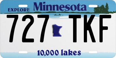 MN license plate 727TKF