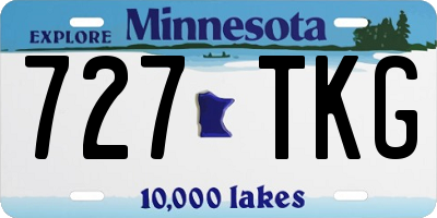 MN license plate 727TKG