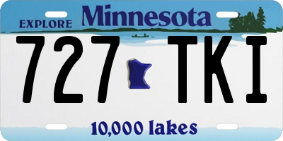MN license plate 727TKI