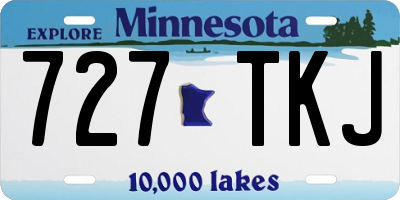 MN license plate 727TKJ