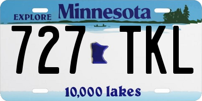 MN license plate 727TKL