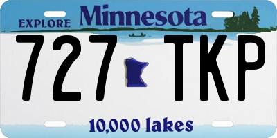 MN license plate 727TKP