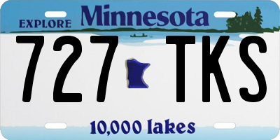 MN license plate 727TKS