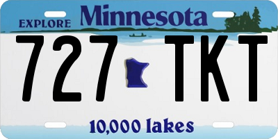 MN license plate 727TKT
