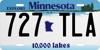 MN license plate 727TLA