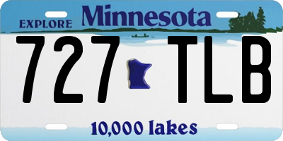 MN license plate 727TLB