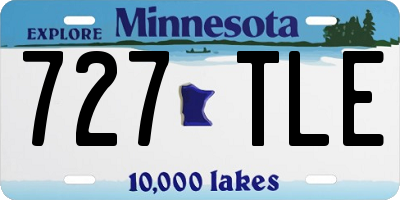 MN license plate 727TLE