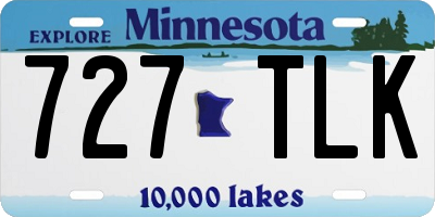 MN license plate 727TLK