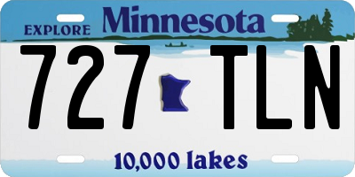 MN license plate 727TLN