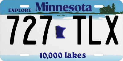 MN license plate 727TLX