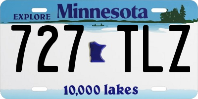 MN license plate 727TLZ