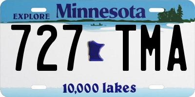 MN license plate 727TMA