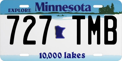 MN license plate 727TMB