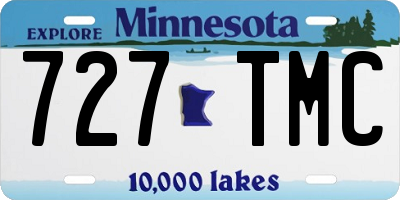 MN license plate 727TMC