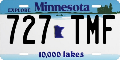 MN license plate 727TMF